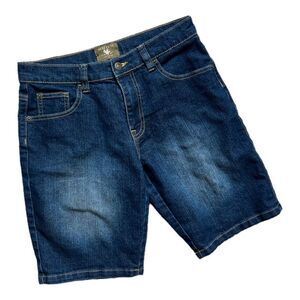 Youth Boys Buzz Cuts Dark Wash Denim Jean Shorts - Sz 16